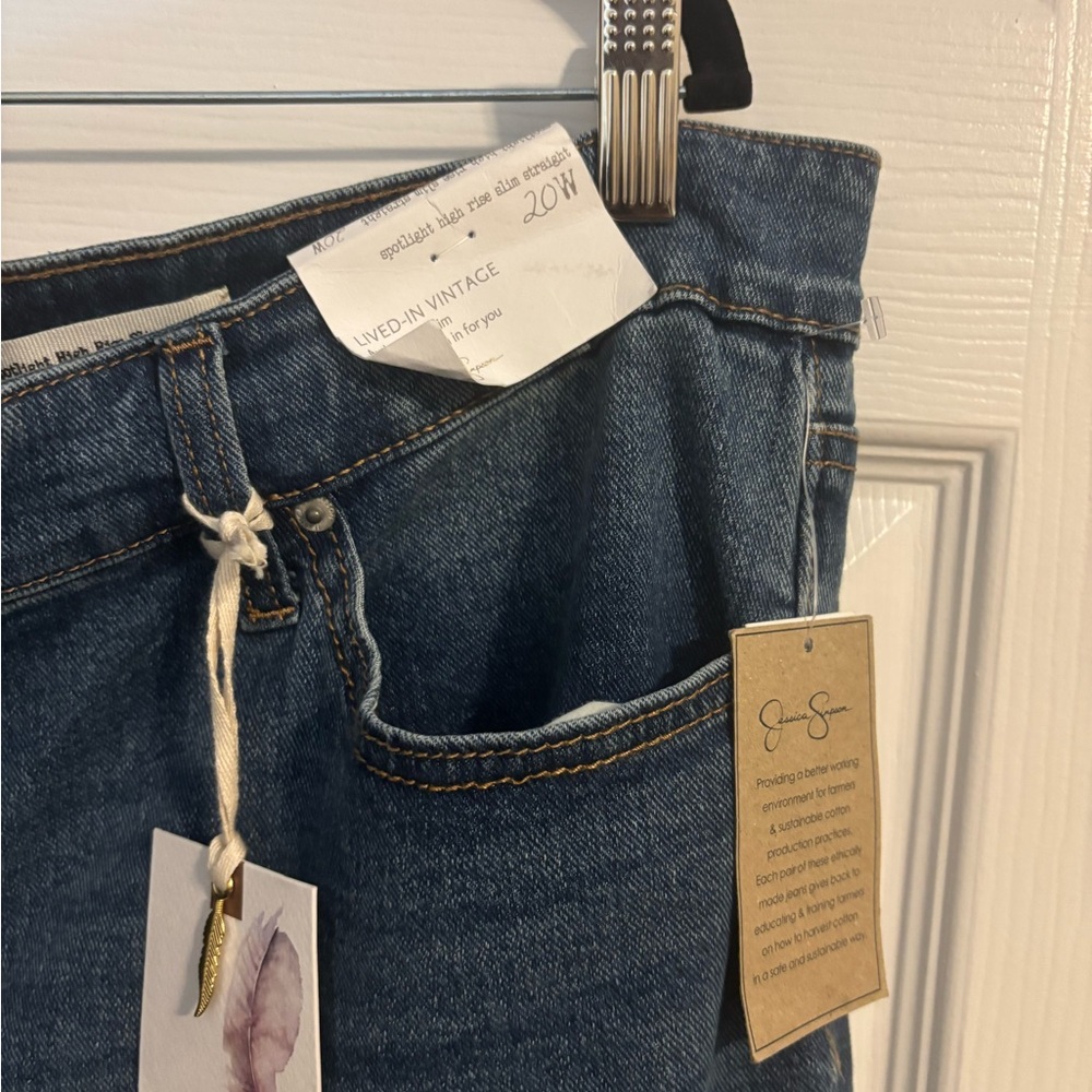 High Rise Slim Straight Jeans - Picture 2 of 4